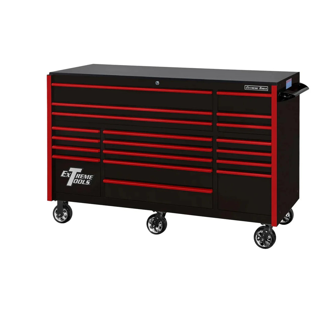 Extreme Tools RX250 Series 72-inch x 30-inch Rolling Cart �C 19 Drawers �C 250 lb Drawer Slides
