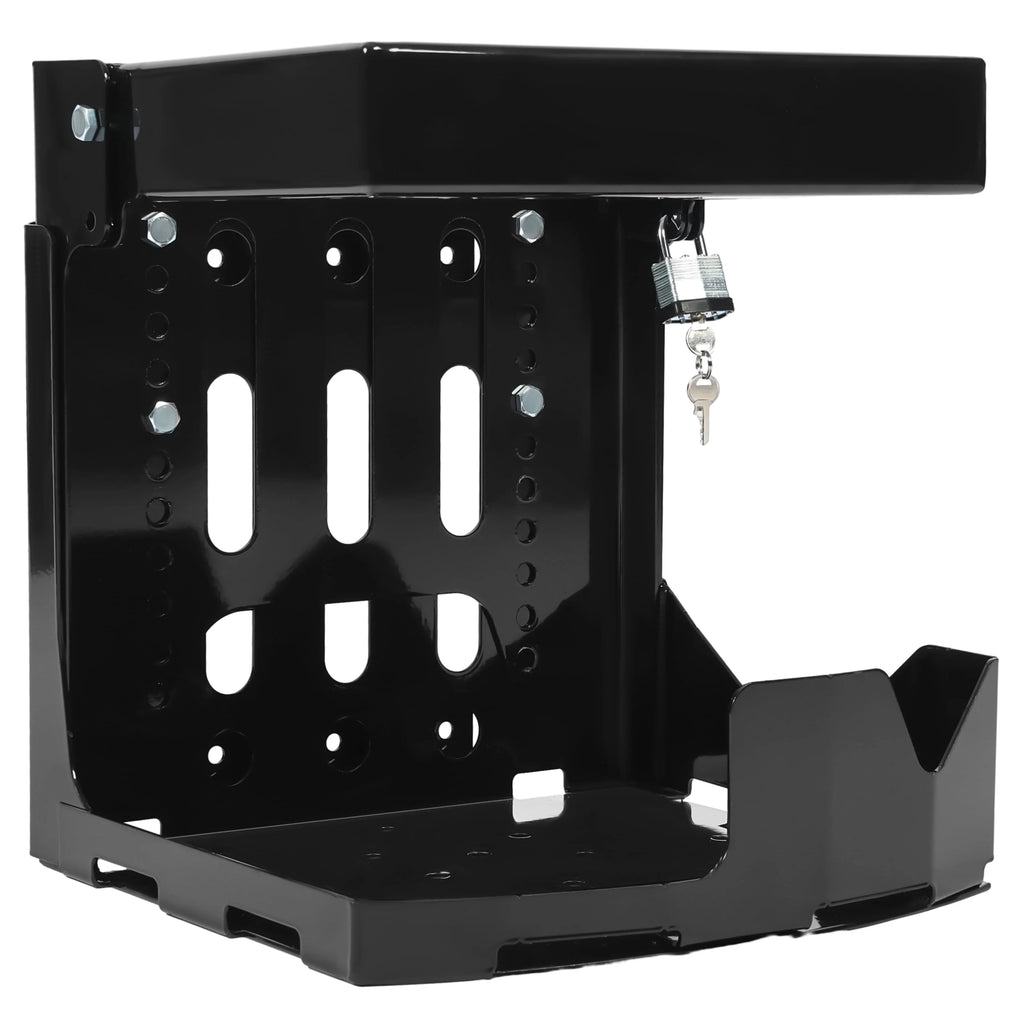 KOJEM Backpack Blower Rack Holder with Lock Fit for Backpack Leaf Blowers Fit for Open and Enclosed Landscape Trailer & Truck Adjustable