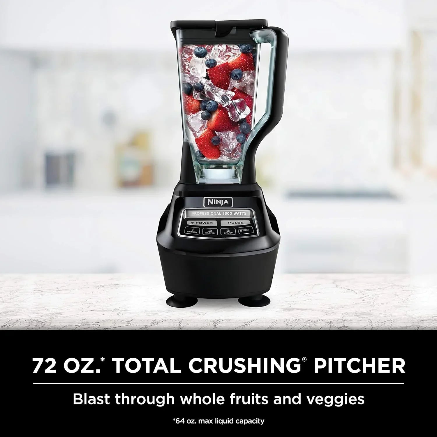 Ninja Mega Kitchen System 1500 Watt 72 Ounce Full Size Blender and 8 Cup Food Processor