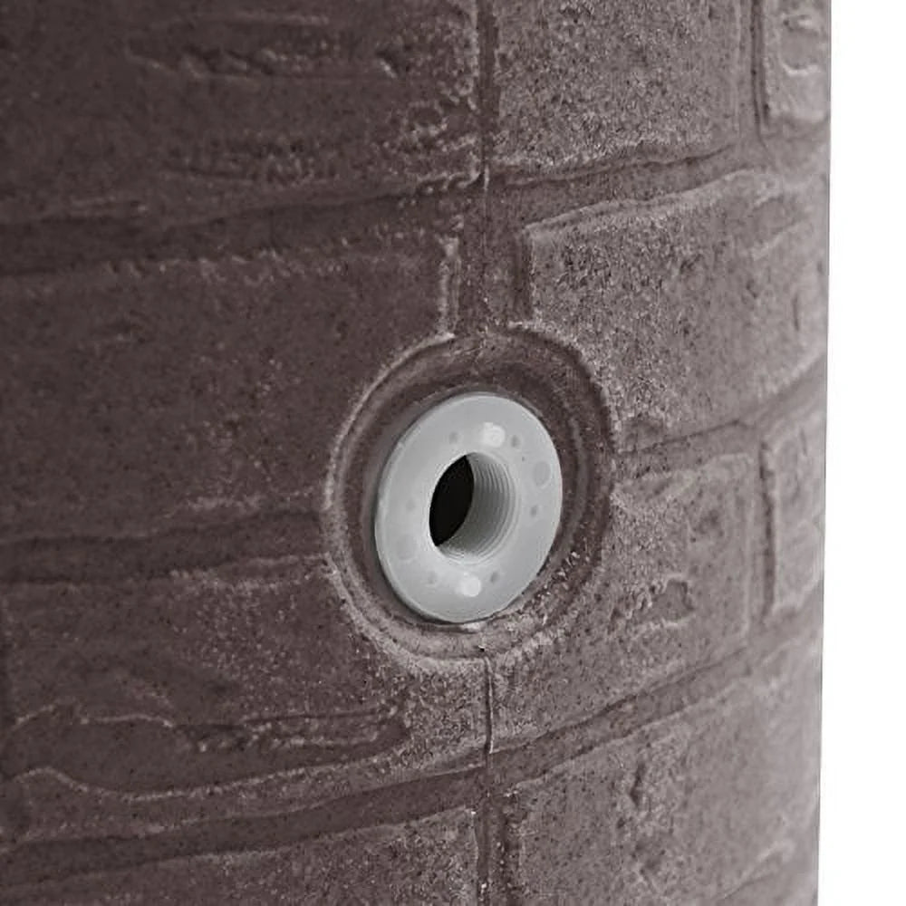 Good Ideas IMP-D50-DAR Impressions Downton Rain Saver Rain Barrel, 50 Gallon, Dark Granite