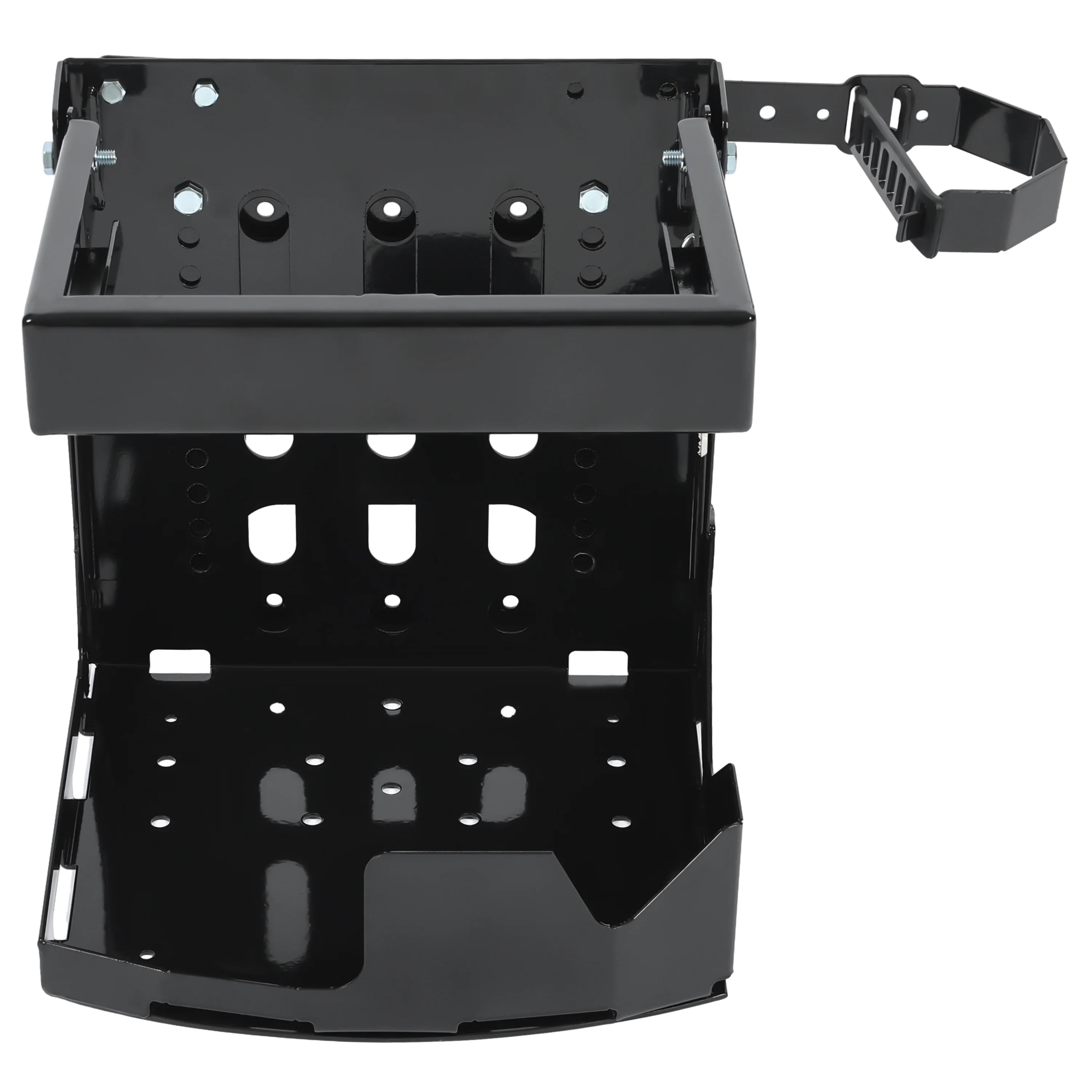 KOJEM Backpack Blower Rack Holder with Lock Fit for Backpack Leaf Blowers Fit for Open and Enclosed Landscape Trailer & Truck Adjustable