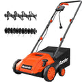 MAXLANDER Electric Dethatcher and Scarifier, 13?? 12Amp 2-in-1 Lawn Dethatcher with 4-Position Depth Adjustment, 30L Removable Collection Bag, Airboost Technology Increases Lawn Health