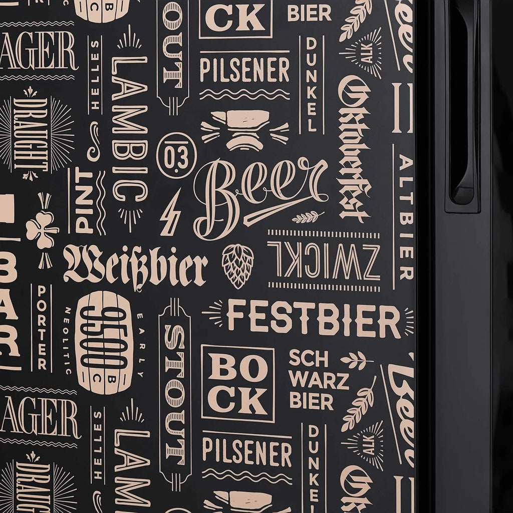 Beverage Refrigerator Cooler | 126 Cans Free Standing with Right Hinge Glass Door | Mini Fridge Beverage Organizer Perfect For Beer, Wine, Soda, And Cooler Drinks