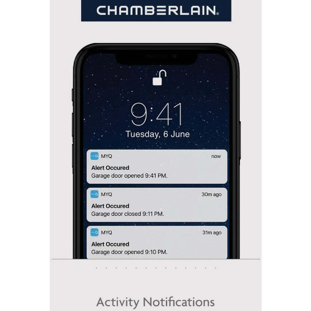 Chamberlain Garage Door Opener, 0.5 HP with Smartphone Control Bluetooth Technology