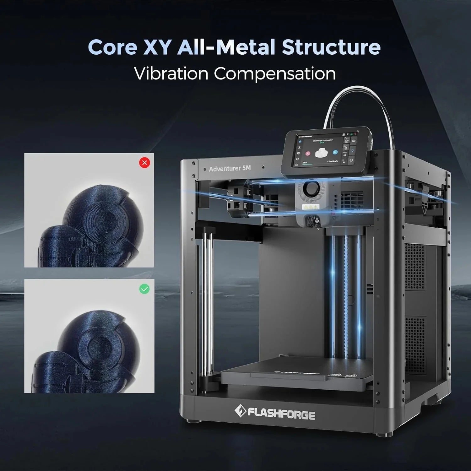 Adventurer 5M 3D printer with fully automatic leveling