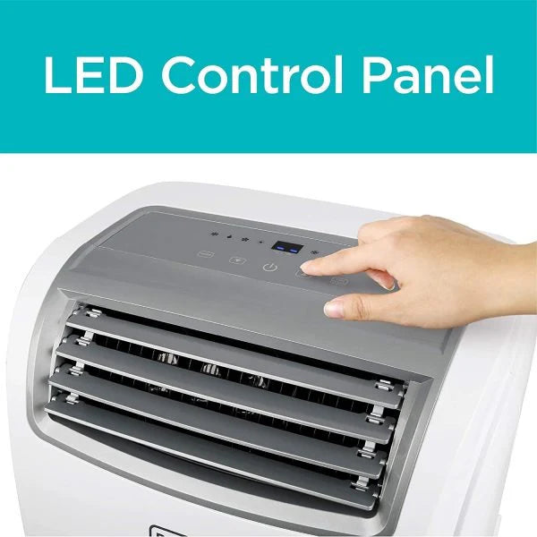 BLACK+DECKER Portable Air Conditioner with 14,000 BTU, Heating Function and Remote Control, White