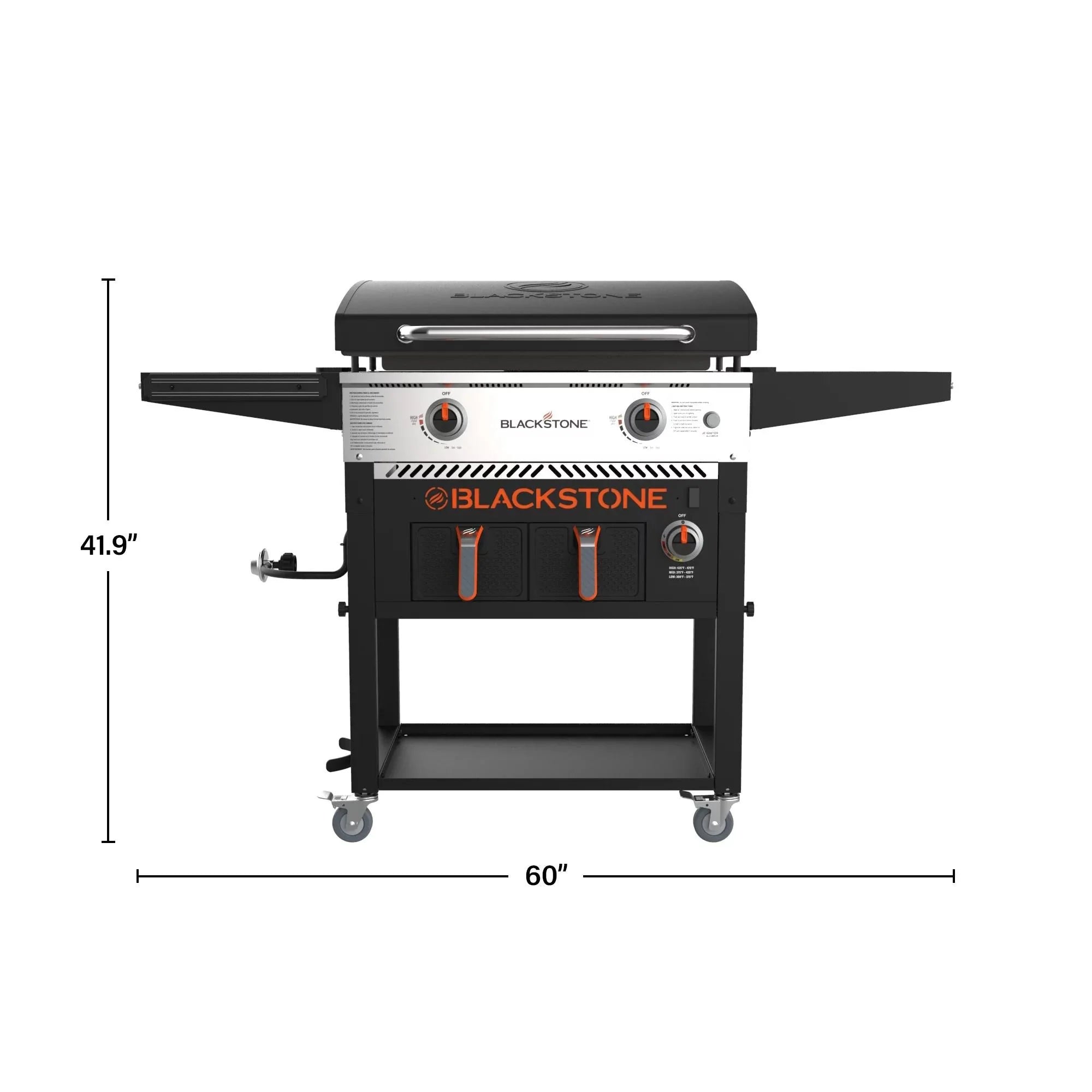 ??Clearance Sale?? Blackstone 2-burner griddle (71 cm) with electric air fryer and extractor hood