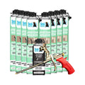 Seal Spray Foam High Performance Closed Cell Insulating Foam Can Kit w/Angled Gun Foam Applicator and 1 Can of Cleaner (200 Board FT-8 Cans)