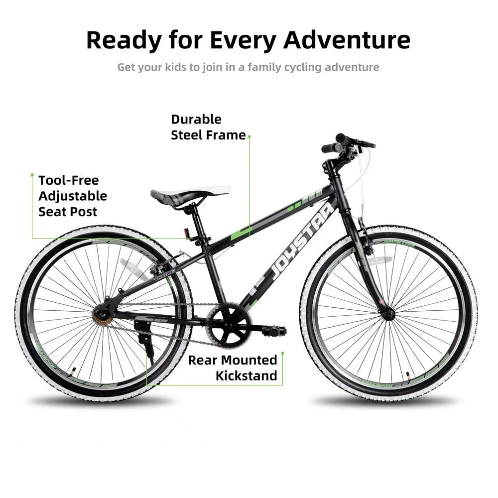 JOYSTAR Lubbock 20" 24" Kids Mountain Bike Single Speed Bicycle