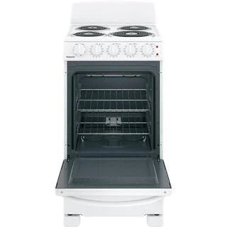 20-inch electric oven with 4 cooking zones, freestanding, in white