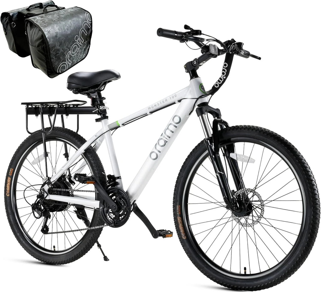 Adult Electric Bike, 350W BAFANG Motor (500W Peak), 4A 3H Fast Charging, 468Wh Li-Ion Battery, 21 Speed Gears, Air Saddle, 45 Miles 20 MPH 26" Mountain Bike Electric Bike, ANSI/CAN/UL2849 Compliant