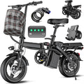 Electric bicycle for adults and teenagers, foldable e-bike for commuters and city use, foldable e-bike motor 48V 24MPH