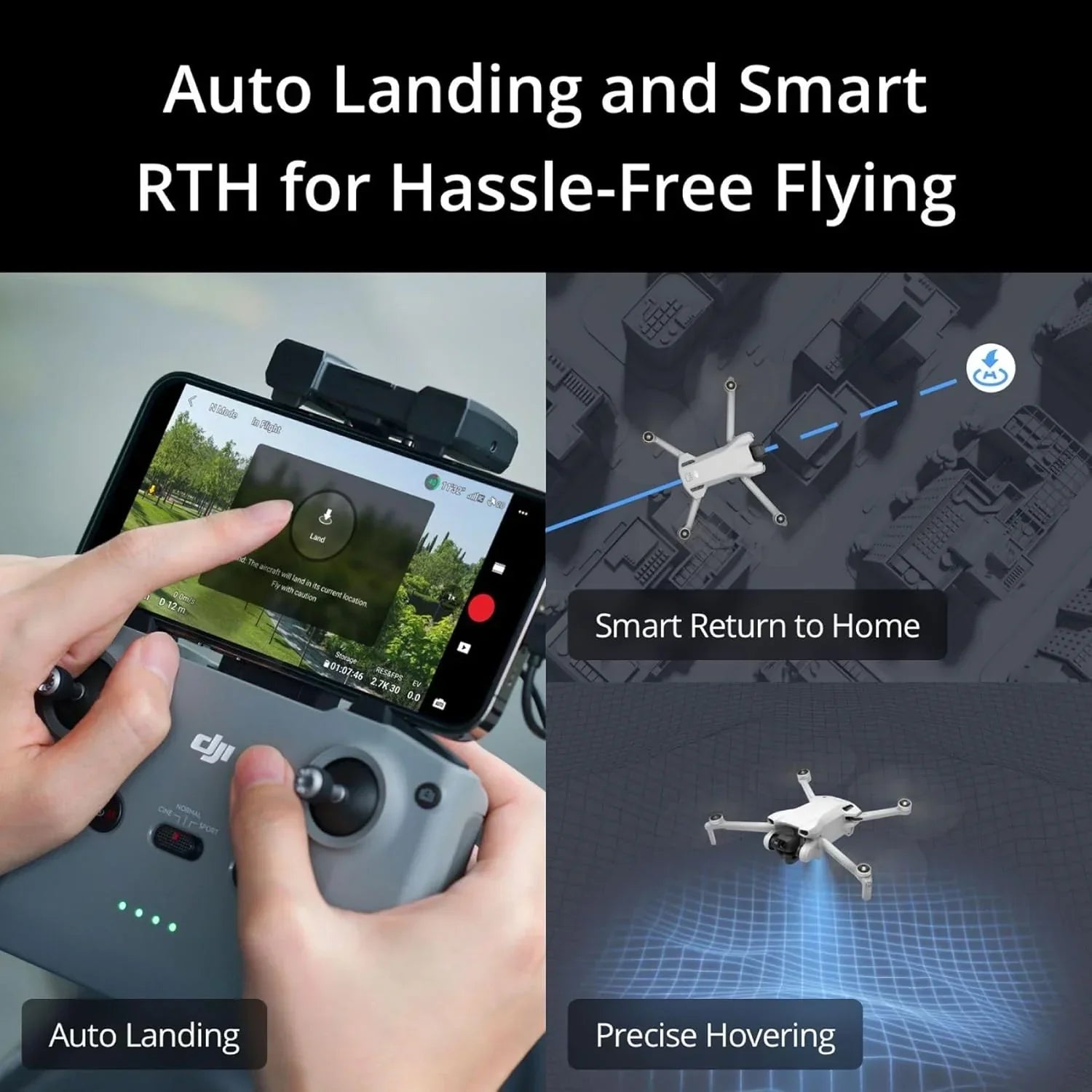 DJI Mini 3 Drones with Camera for Adults 4K 38 min Flight Time up to 32800 ft