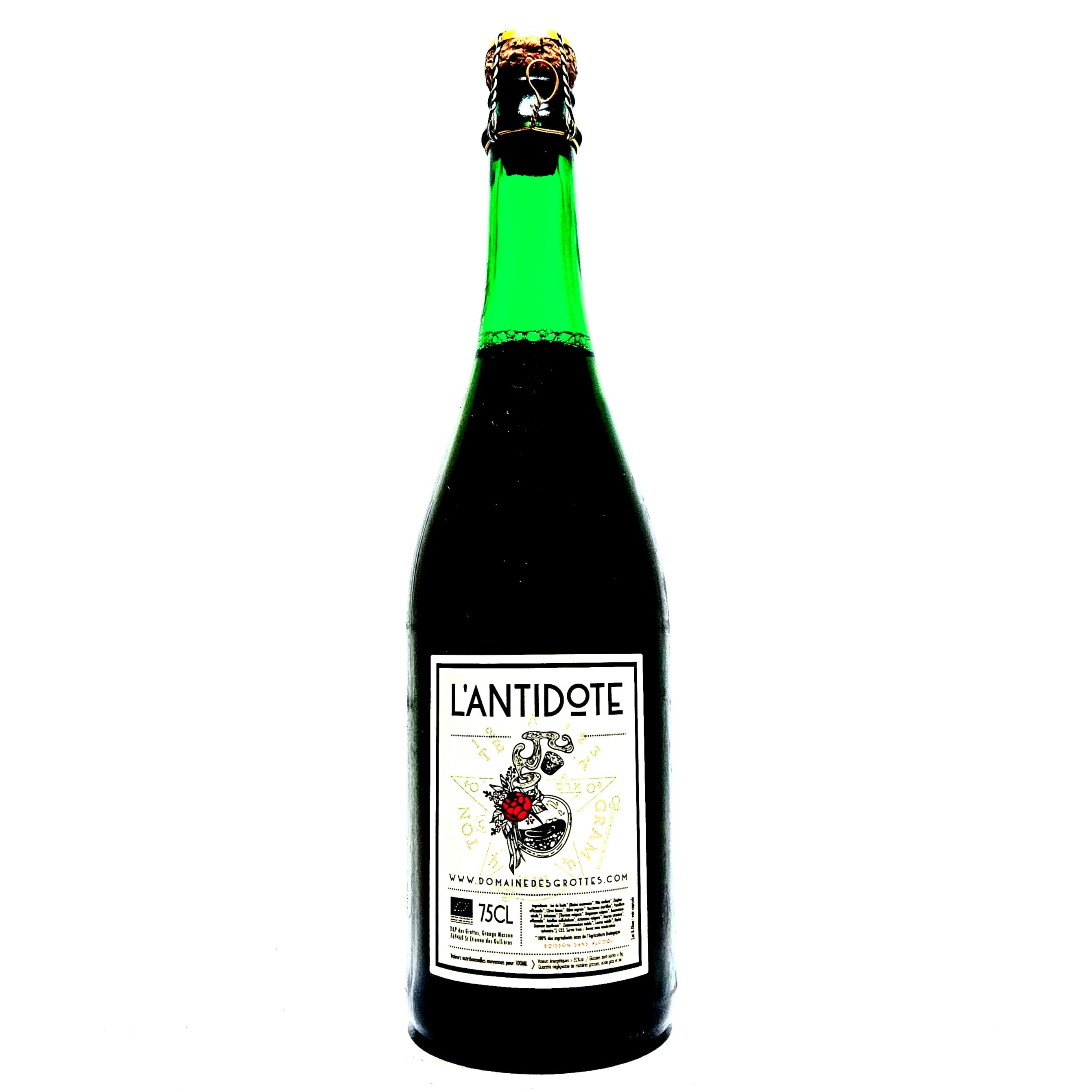 <p>Non-Alcoholic Gamay Juice & Herbs<br>Antidote 2024<br>Des Grottes</p>