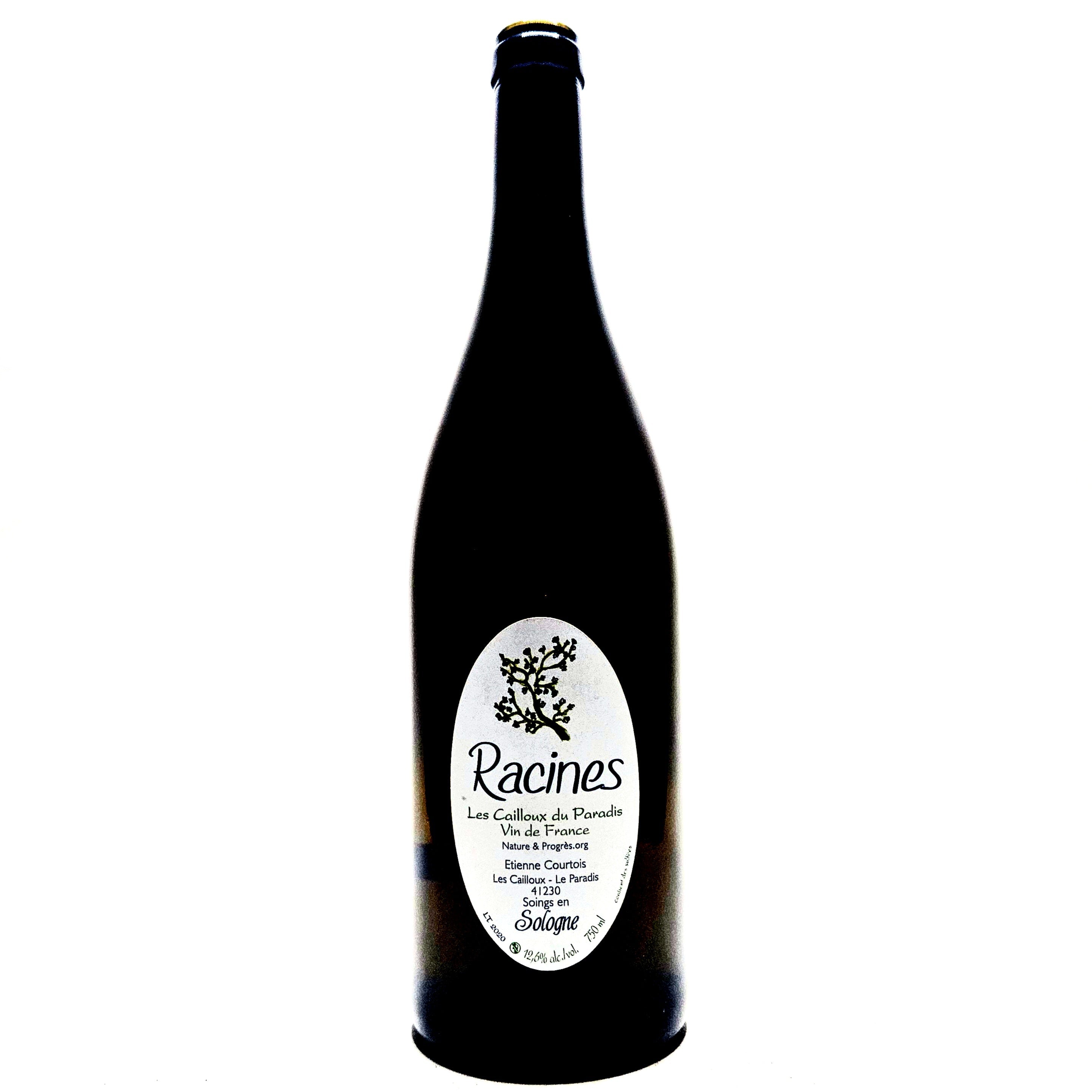<p>Chardonnay / Romorantin blend<br>Racines Blanc 2020<br>Les Cailloux du Paradis</p>
