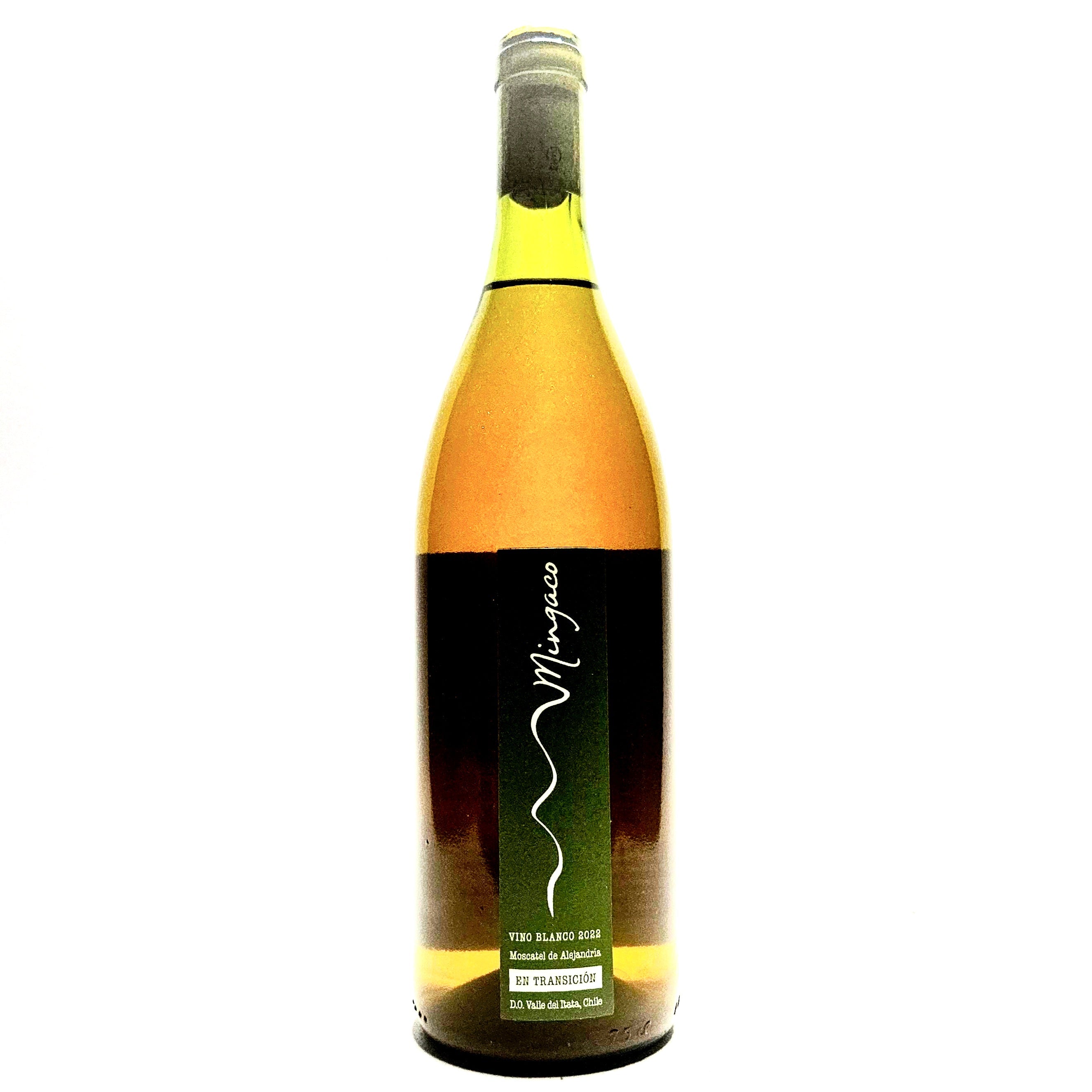 <p>Moscatel<br>Mingaco Transicion Verde 2022<br>Chekura</p>