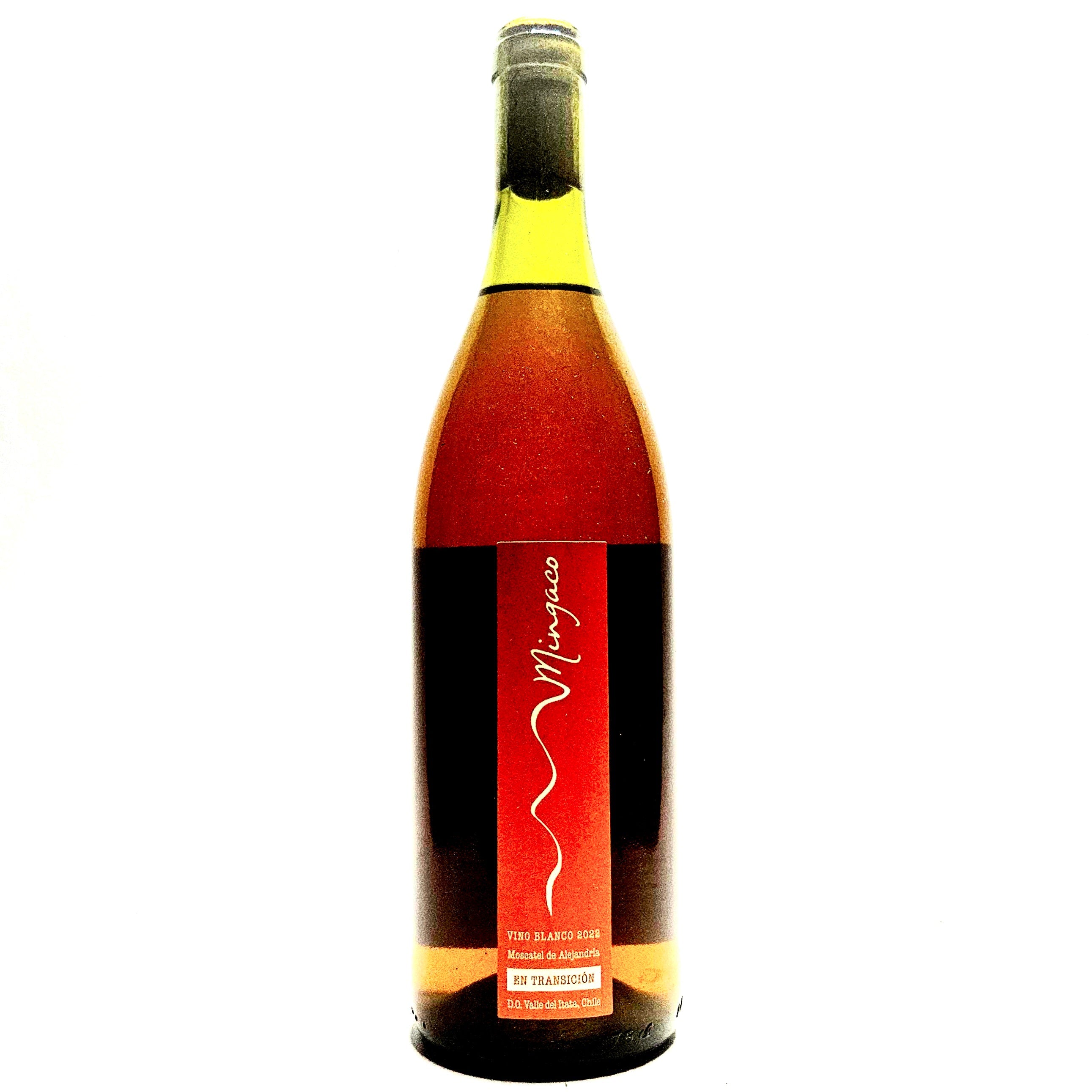 <p>Moscatel<br>Mingaco Transicion Naranjo 2022<br>Chekura</p>