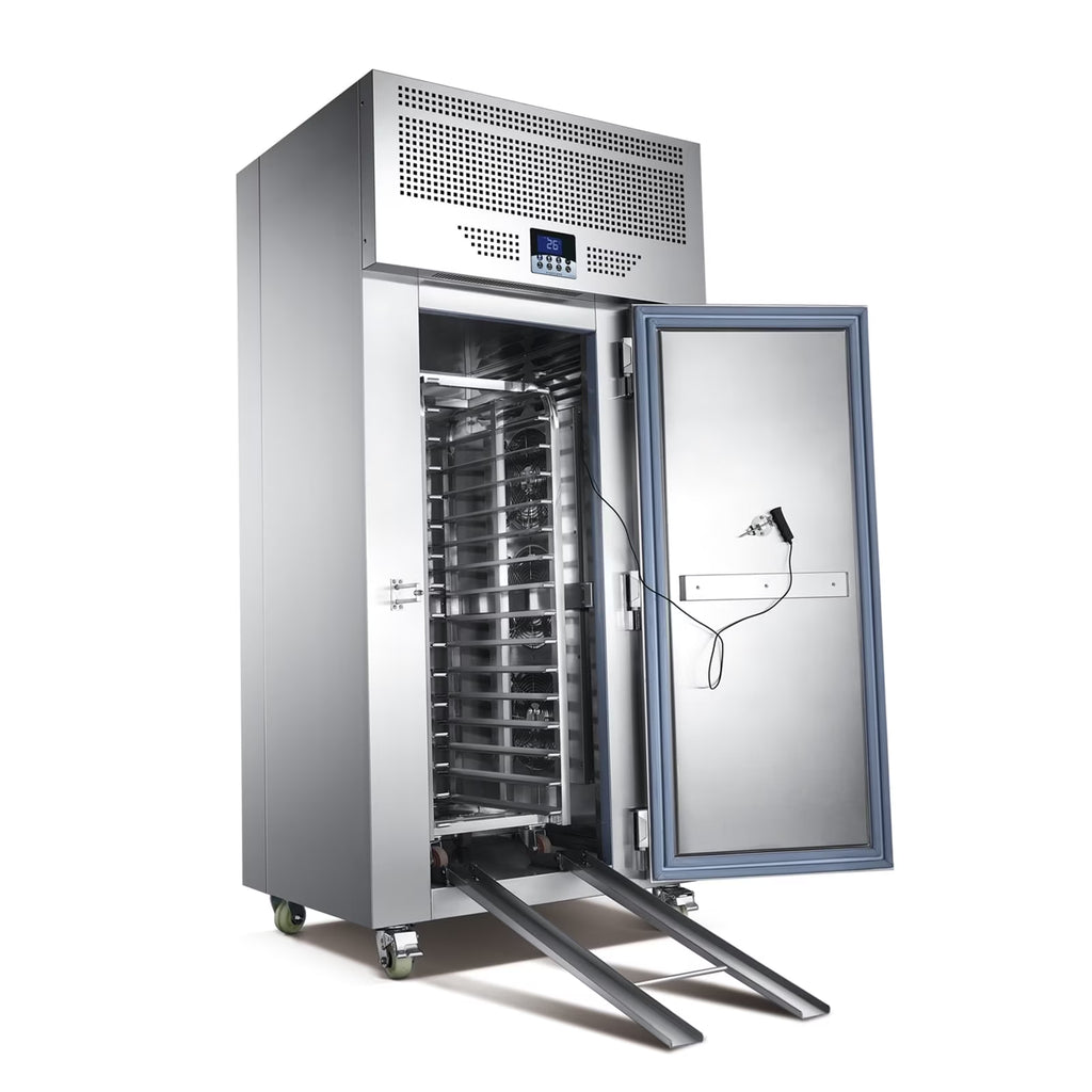 Kolice Commercial Heavy Duty 15 Trays Blast Chiller with Trolley Cart, Chest Freezer, Restaurant Freezer Cabinets, Shock Freezing Blast Freezer-Lowest temperature -40??F(-40??C)