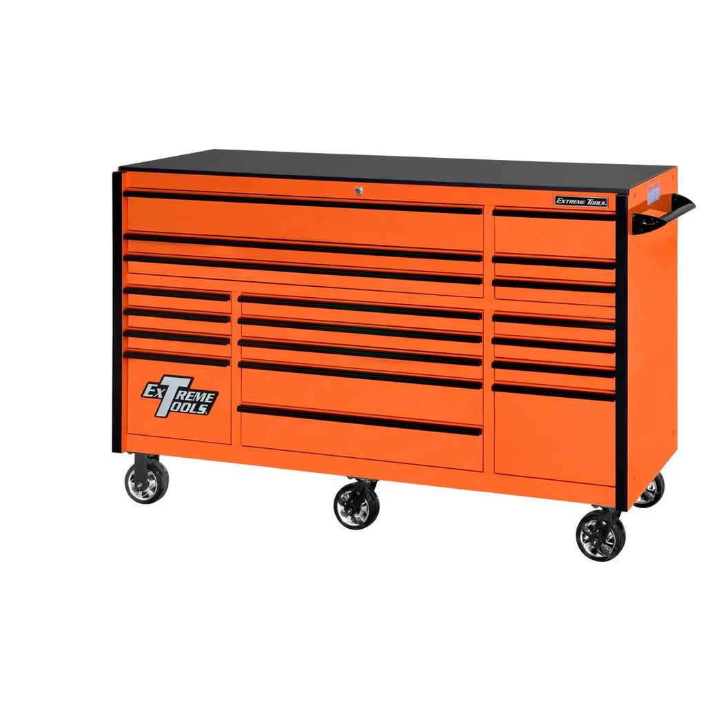 Extreme Tools RX250 Series 72-inch x 30-inch Rolling Cart �C 19 Drawers �C 250 lb Drawer Slides
