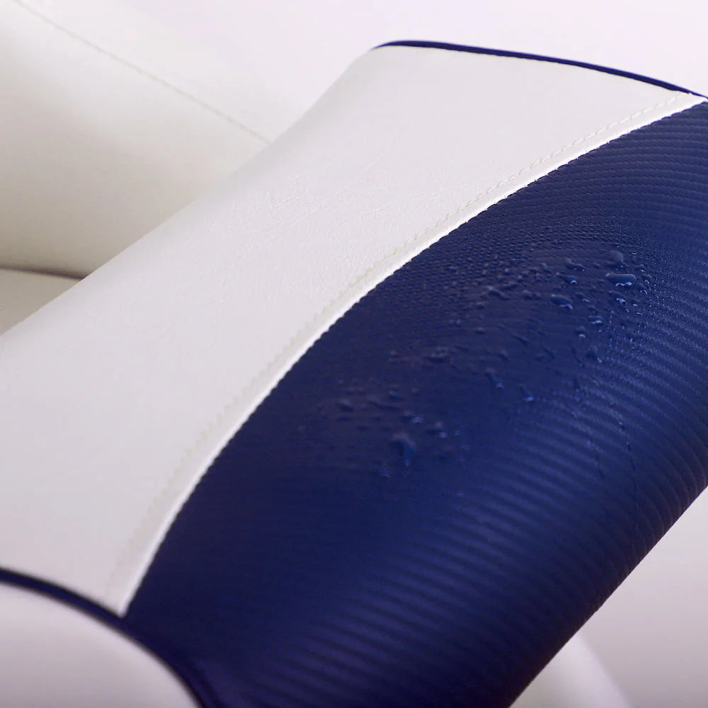 MSC Captain Seat, Sports Seats, Bucket Seats, with Flip up Seat Bolster, White/Blue