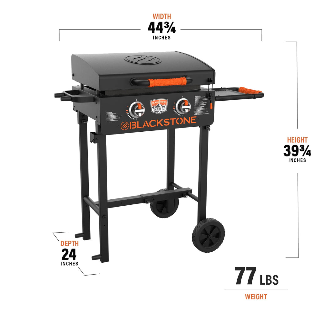 Blackstone On The Go 2-Burner 22" Cart Griddle with Folding Legs