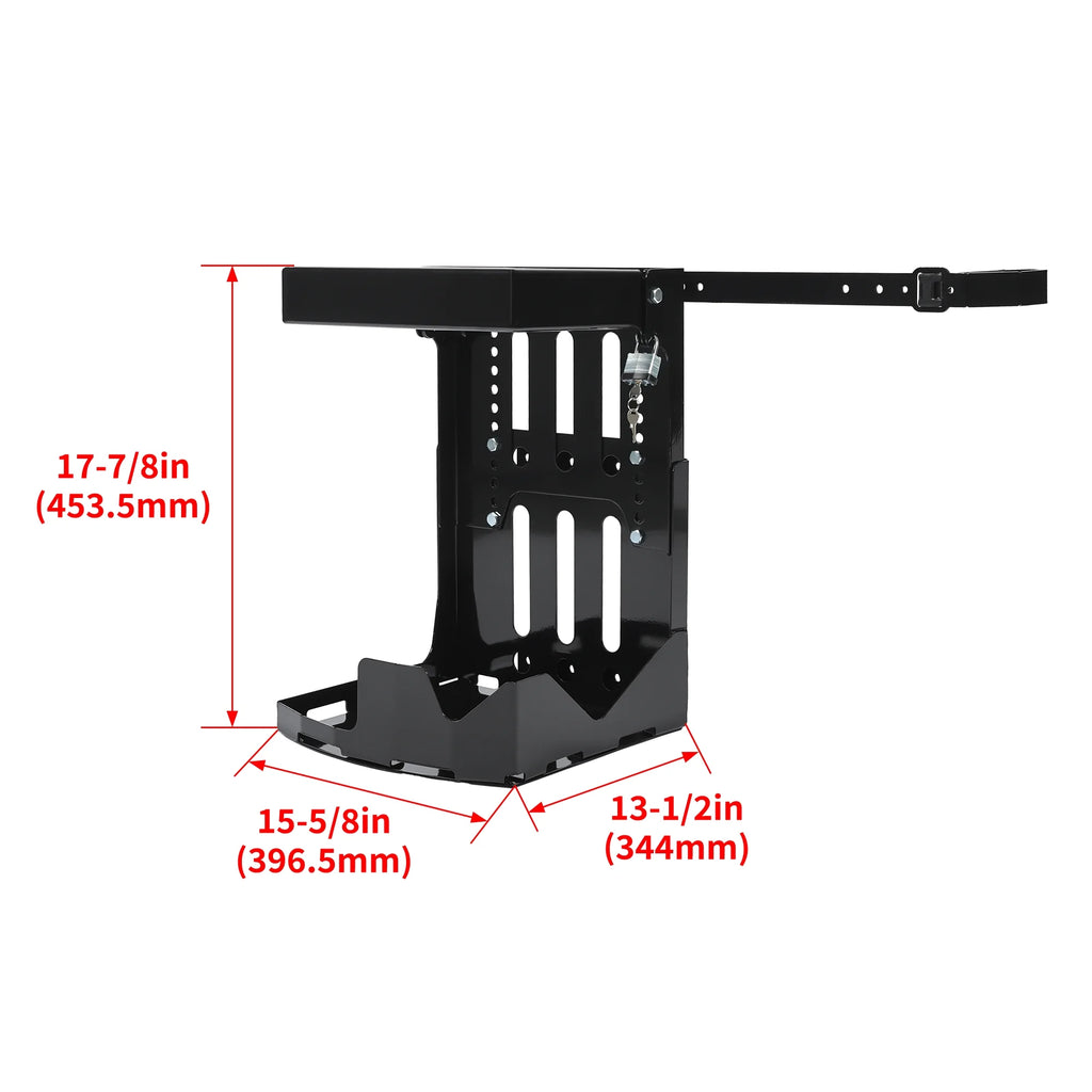 KOJEM Backpack Blower Rack Holder with Lock Fit for Backpack Leaf Blowers Fit for Open and Enclosed Landscape Trailer & Truck Adjustable