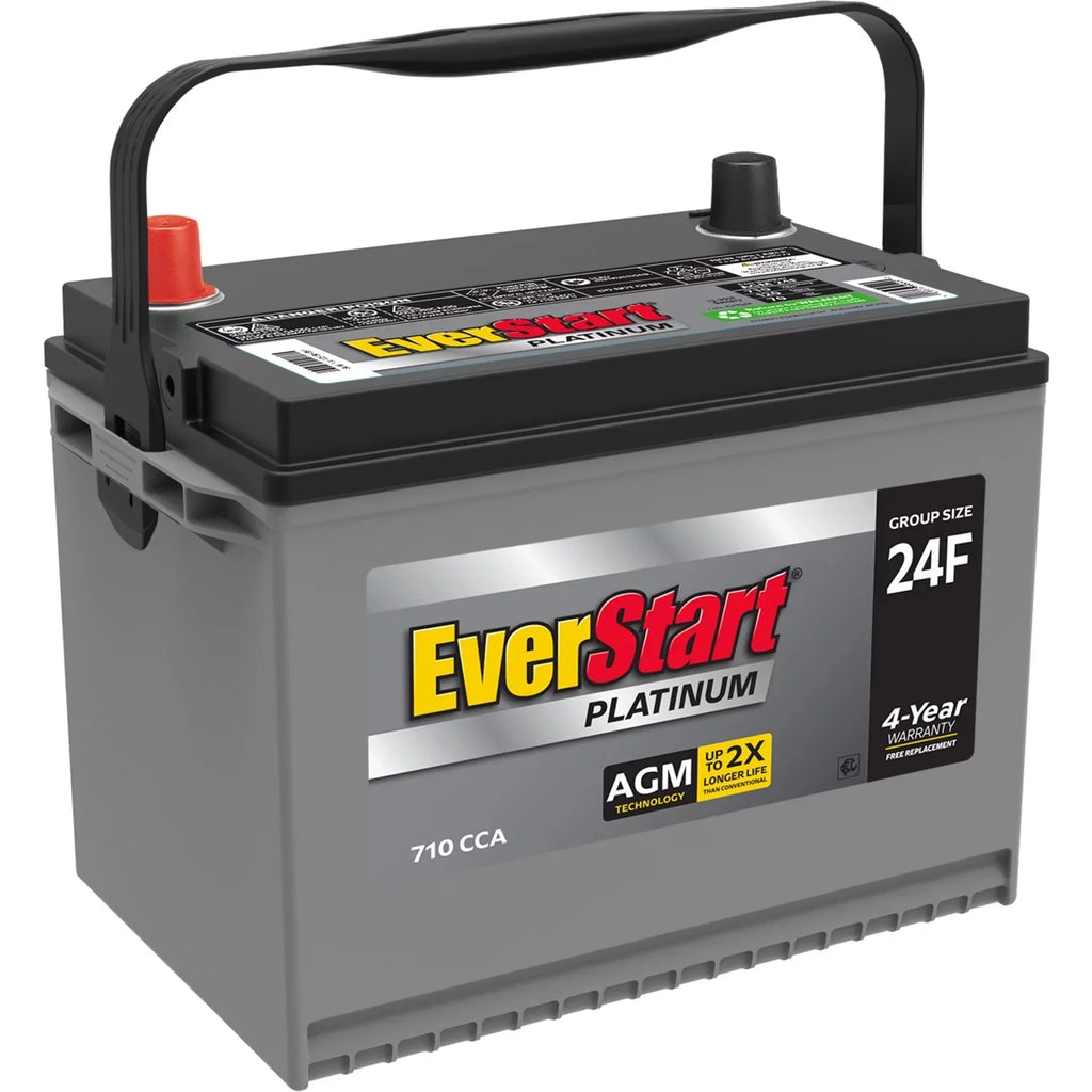 EverStart Platinum AGM car battery, Group 24F, 12 Volt, 750 CCA �C Made in the USA