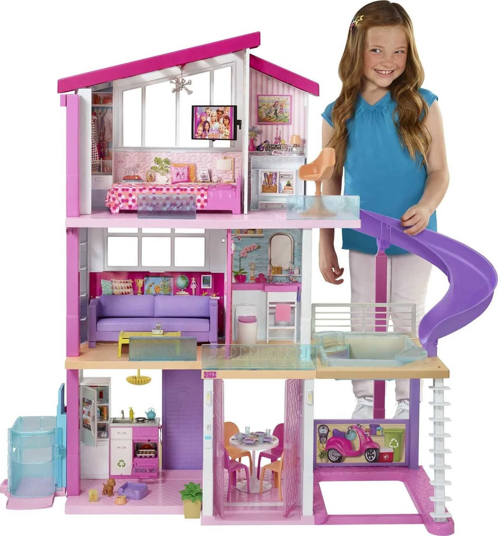 Barbie DreamHouse Dollhouse with elevator, pool, lighting and over 70 accessories �C 3-story playset