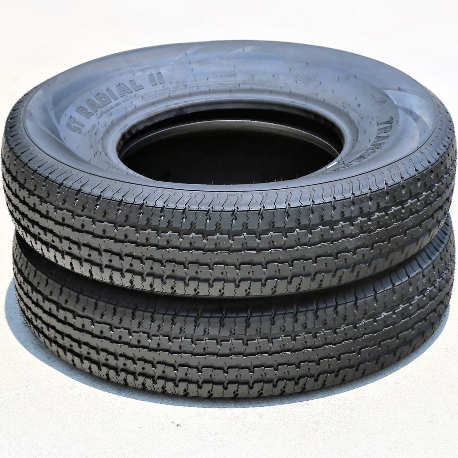 Pair of 2 Transeagle ST Radial II Steel Belted ST205/75R15 205/75R15 107/102L D 8 Ply Trailer Tires