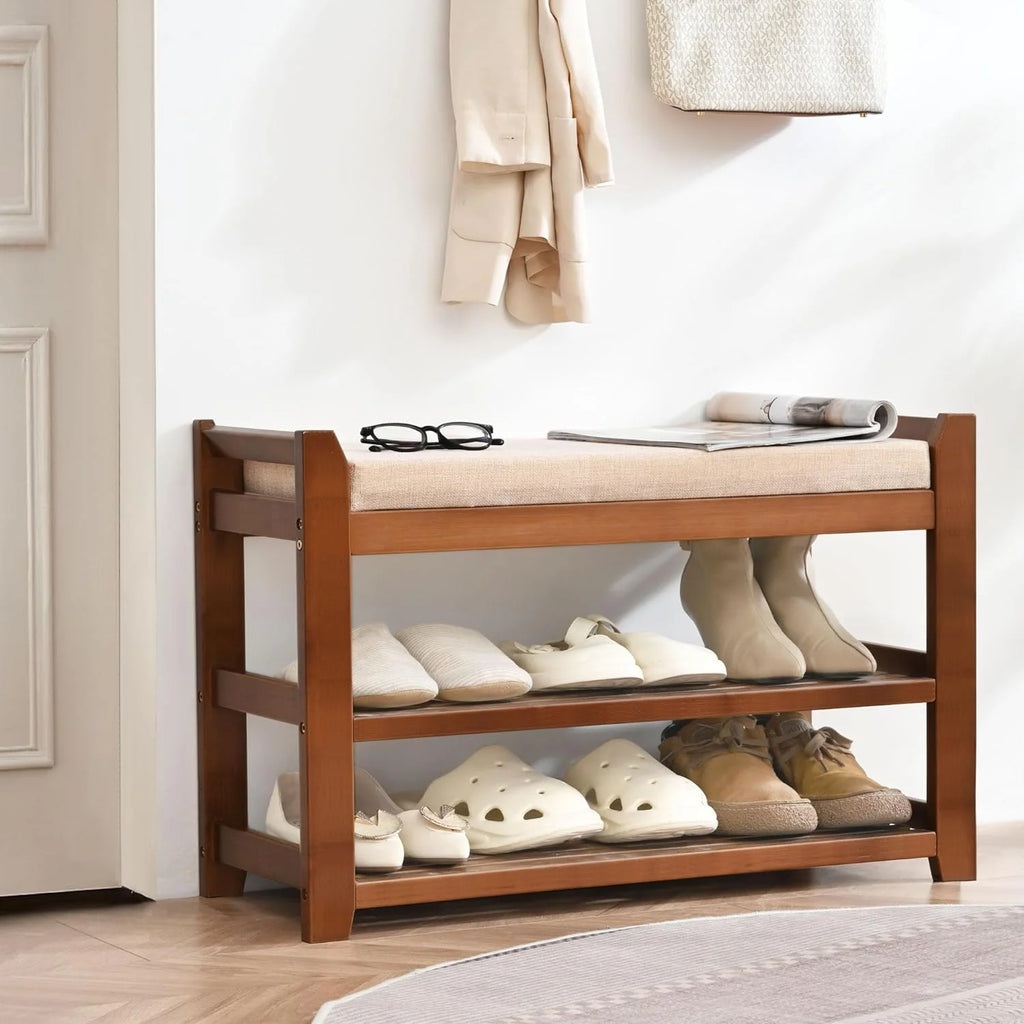 Shoe Rack for Front Door Entrance, 28?? Entryway Bench with Coat Rack, Hall Tree Shoe Bench with Storage for Entry, Hallway, Bedroom, Living Room
