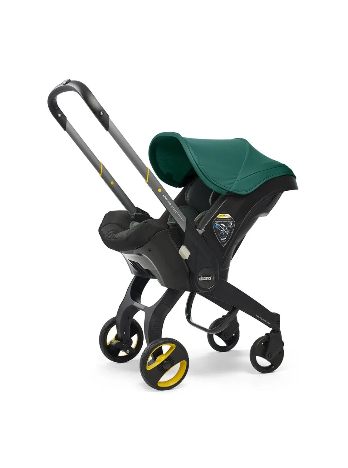 Stroller combination consisting of infant car seat and LATCH base (model year 2025) �C Midnight Edition | From car to stroller in seconds, airplane-compatible, including accessory bag