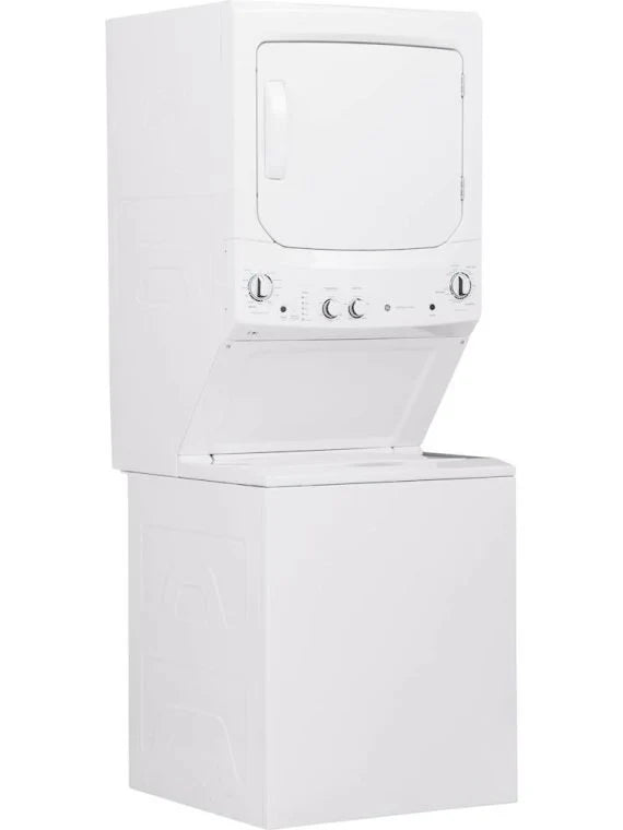 Laundry Center 2025 with 3.8 cubic foot (approx. 108 liters) top-loading washing machine and 5.9 cubic foot (approx. 167 liters) electric dryer �C White