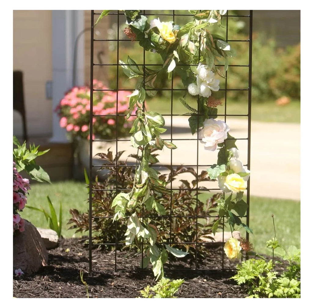 American Garden Works STNMB Narrow Screen Trellis, Black 64.25"H Trellis,Garden