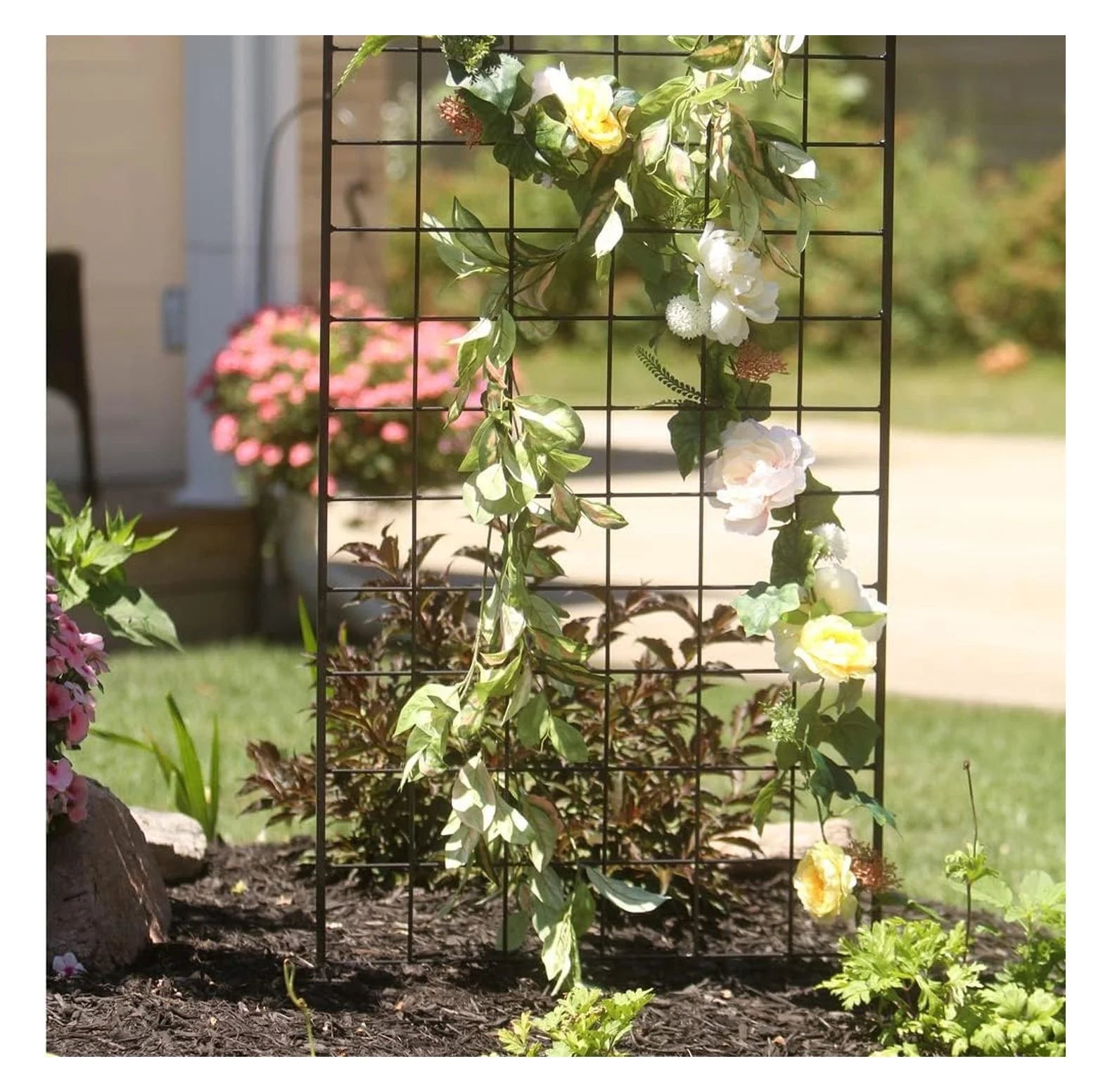 American Garden Works STNMB Narrow Screen Trellis, Black 64.25"H Trellis,Garden