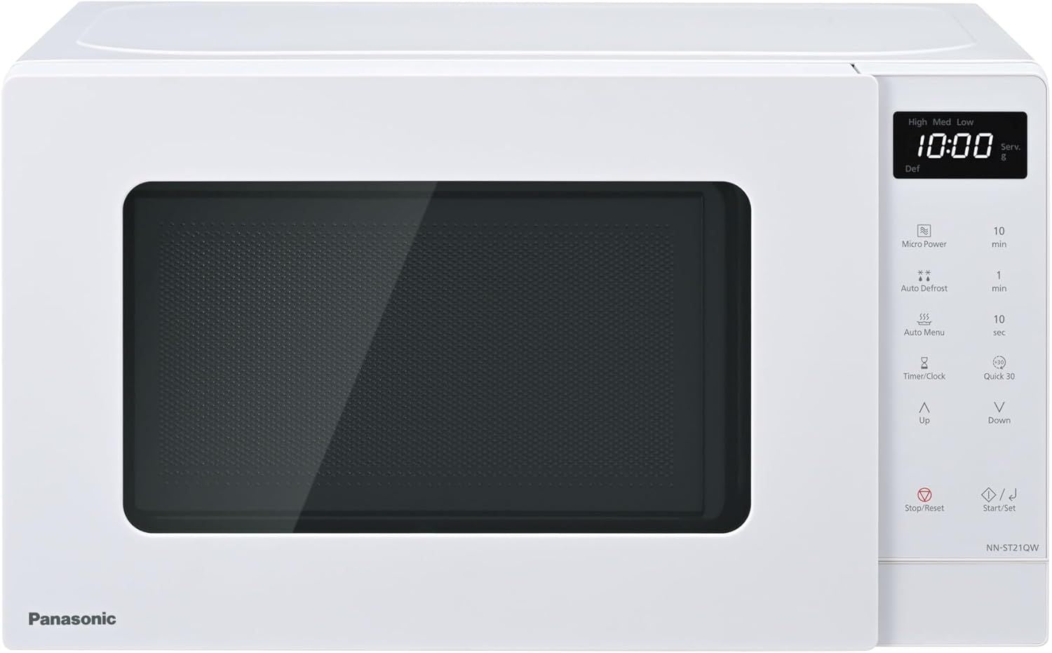Panasonic 20L 800W Compact Microwave with Auto Cook Programs, White