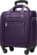 Underseat Carry On Luggage Softside Lightweight Rolling Travel Bag Spinner Suitcase