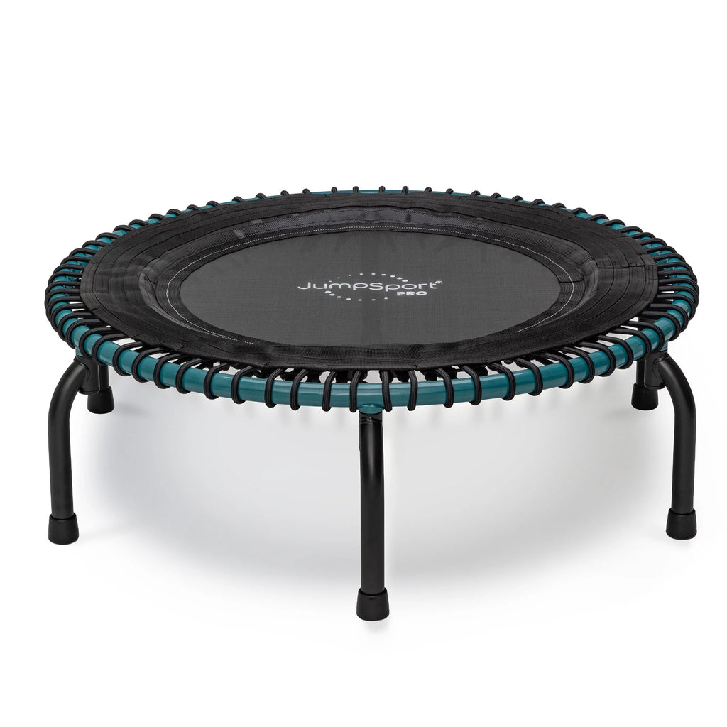 JumpSport 350 Pro Fitness 39" Cardio Workout Indoor Trampoline, Teal/Black