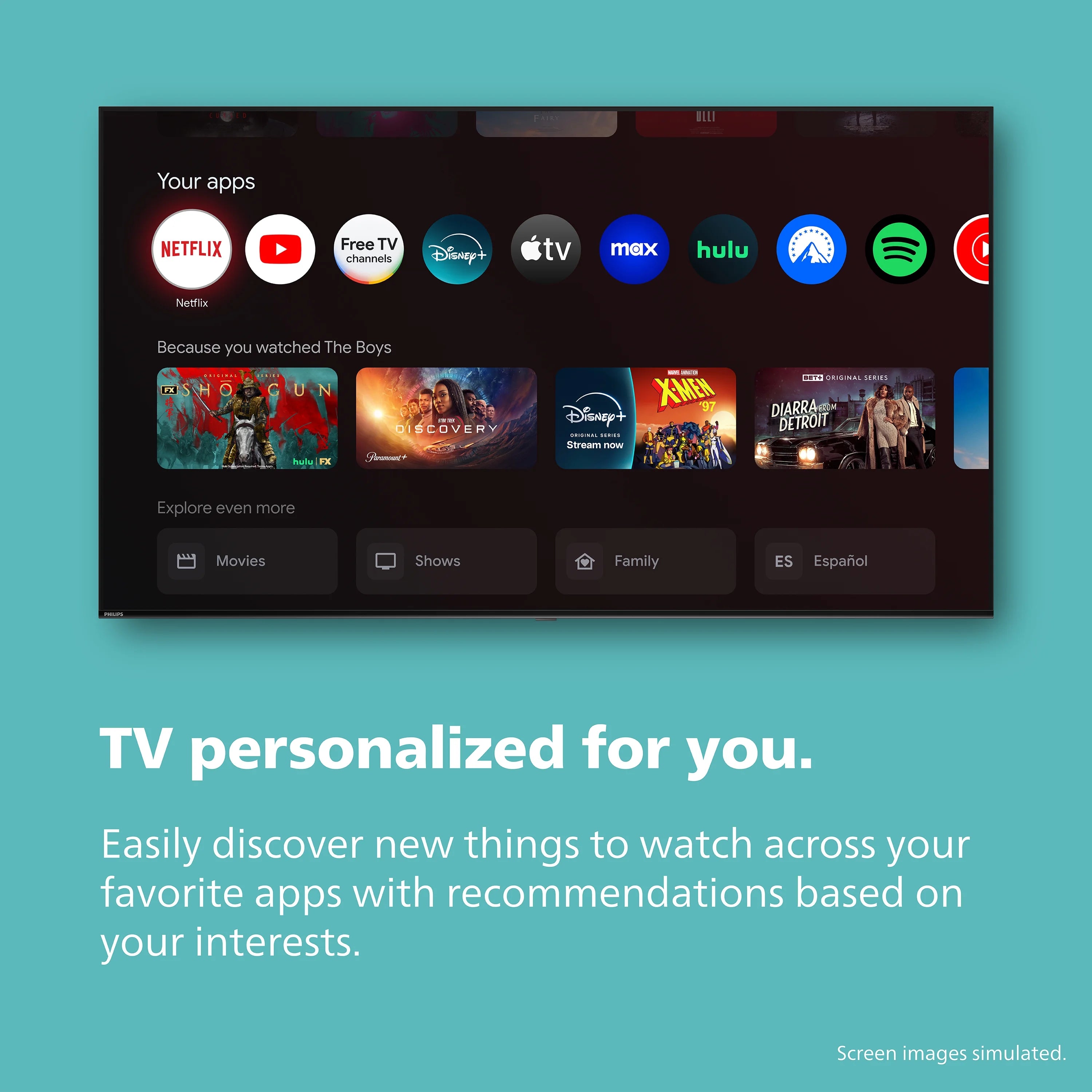 Philips 60?? Class 4K Ultra HD (2160p) Google Smart LED TV (60PUL7555/F7)