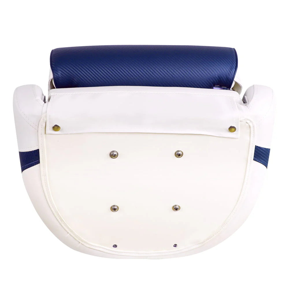 MSC Captain Seat, Sports Seats, Bucket Seats, with Flip up Seat Bolster, White/Blue