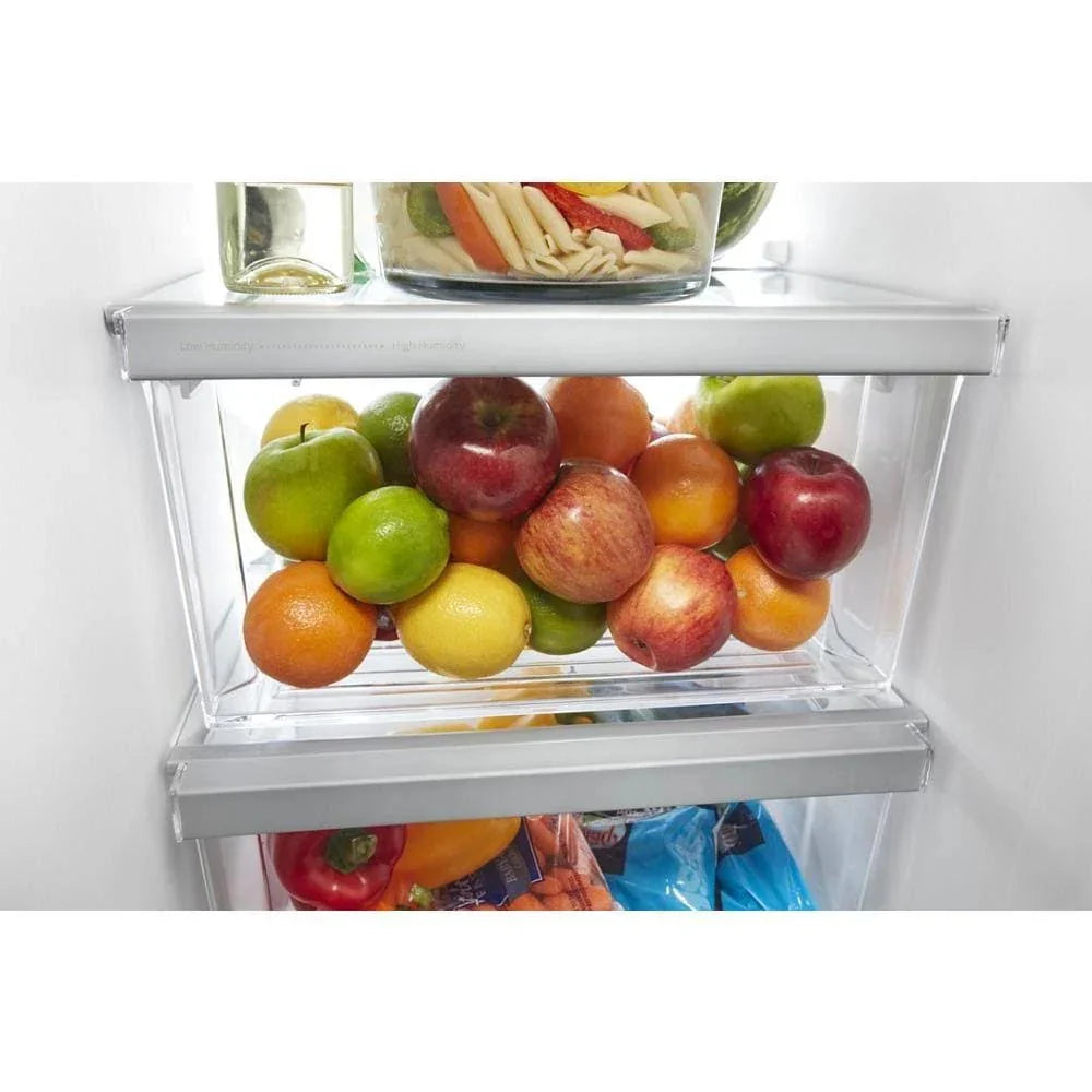 36-inch wide side-by-side refrigerator �C 24 cubic feet stainless steel
