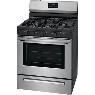 Frigidaire 30 inch (76 cm) wide freestanding 5-burner stainless steel gas hob FCRG3052AS