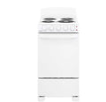 20-inch electric oven with 4 cooking zones, freestanding, in white