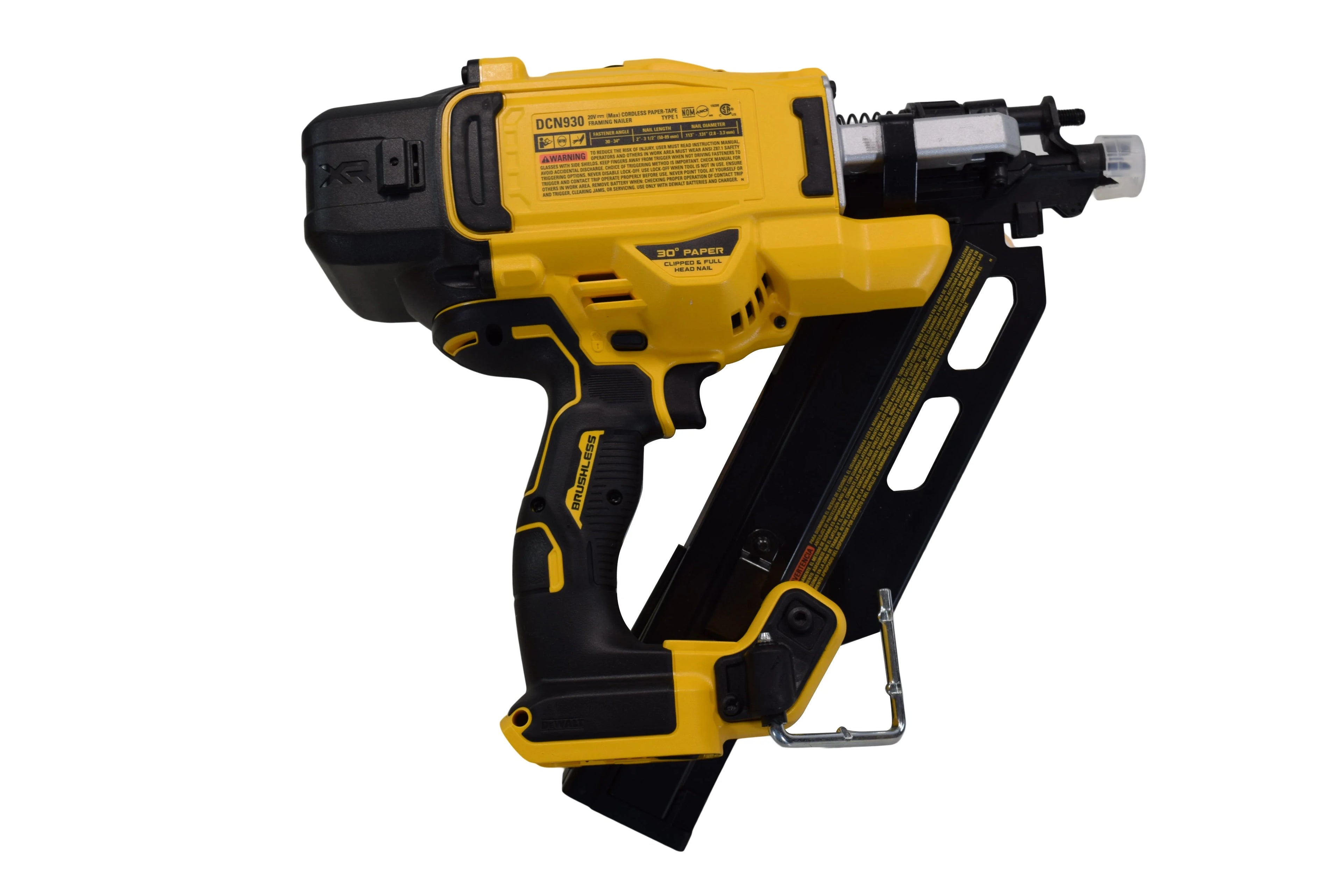 DEWALT DCN930B 20V MAX PNEUMATIC BRUSHLESS CORDLESS 30?? PAPER TAPE FRAMING NAILER (TOOL ONLY)