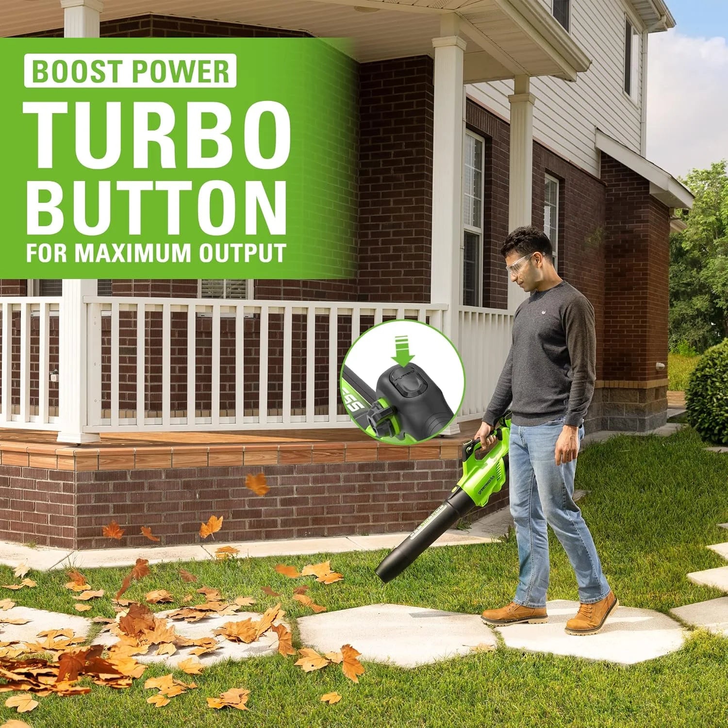 Greenworks 40V TruBrushless? Axial Blower (160 MPH / 700 CFM), 8.0Ah Battery and Charger Included