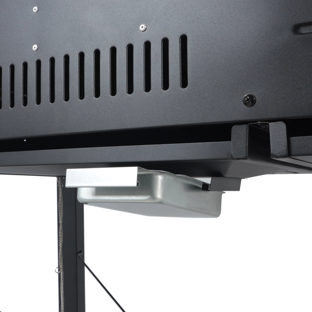 Dual Fuel Gas & Charcoal Combo Grill, Black with Stainless