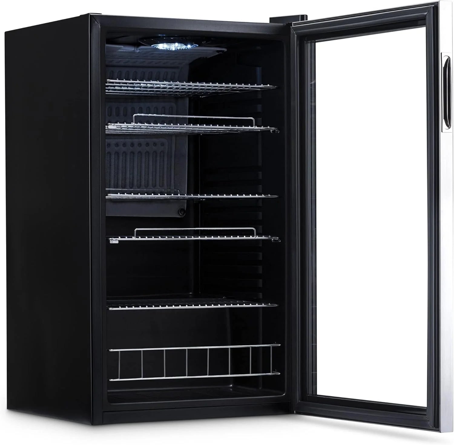 Beverage Refrigerator Cooler | 126 Cans Free Standing with Right Hinge Glass Door | Mini Fridge Beverage Organizer Perfect For Beer, Wine, Soda, And Cooler Drinks