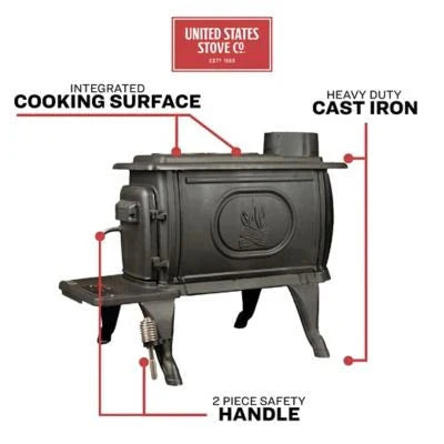 2025 900 square feet EPA-exempt cast iron stove