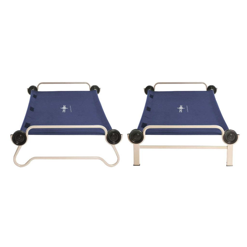 Disc-O-Bed XL Cam-O-Bunk Benchable Double Cot with Storage Organizers, Navy