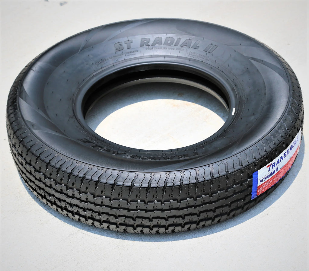Pair of 2 Transeagle ST Radial II Steel Belted ST205/75R15 205/75R15 107/102L D 8 Ply Trailer Tires
