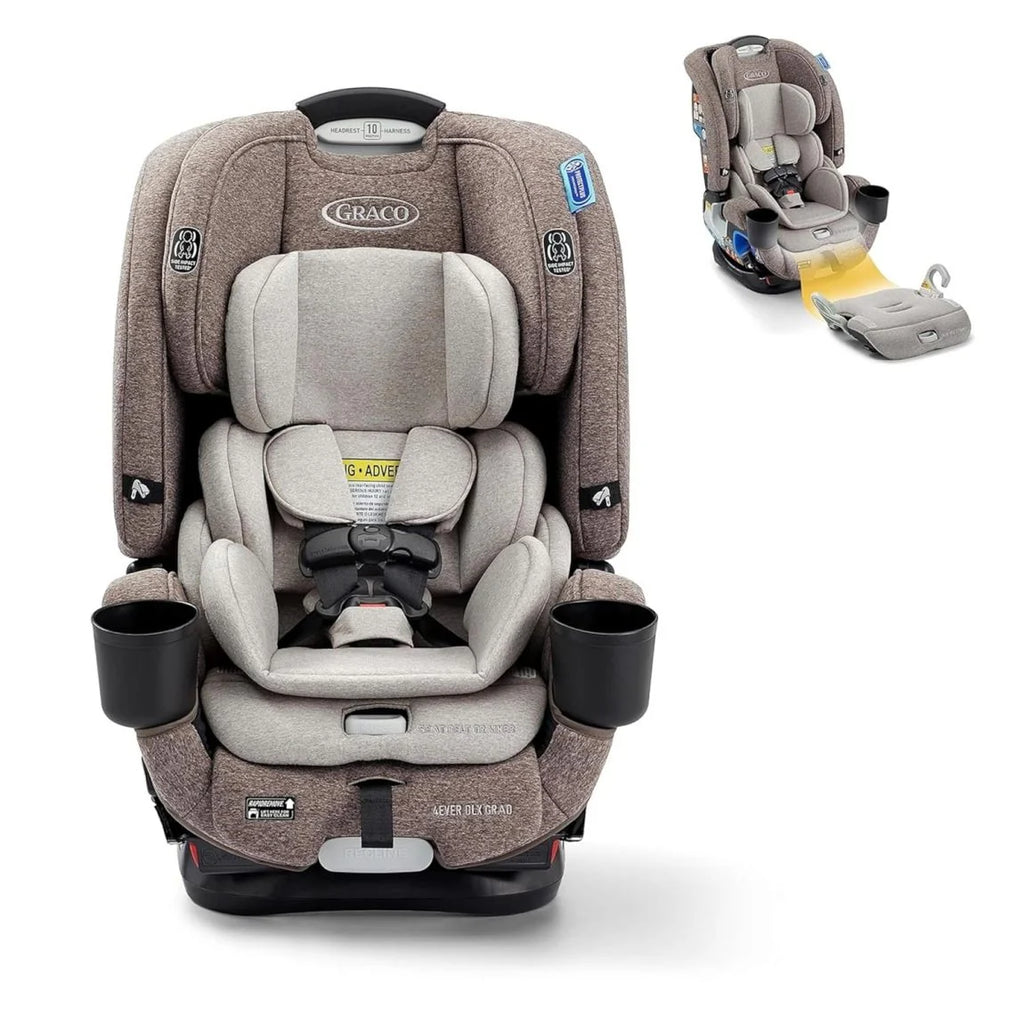 4Ever DLX 4-in-1 Child Car Seat, Charlie | Car seat for babies and toddlers, 10 years of use | Rear-facing, forward-facing and booster seat | Safe, comfortable and practical